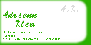 adrienn klem business card